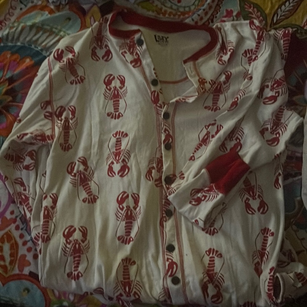 Size xl Lazy One Maine lobster onesie for adults